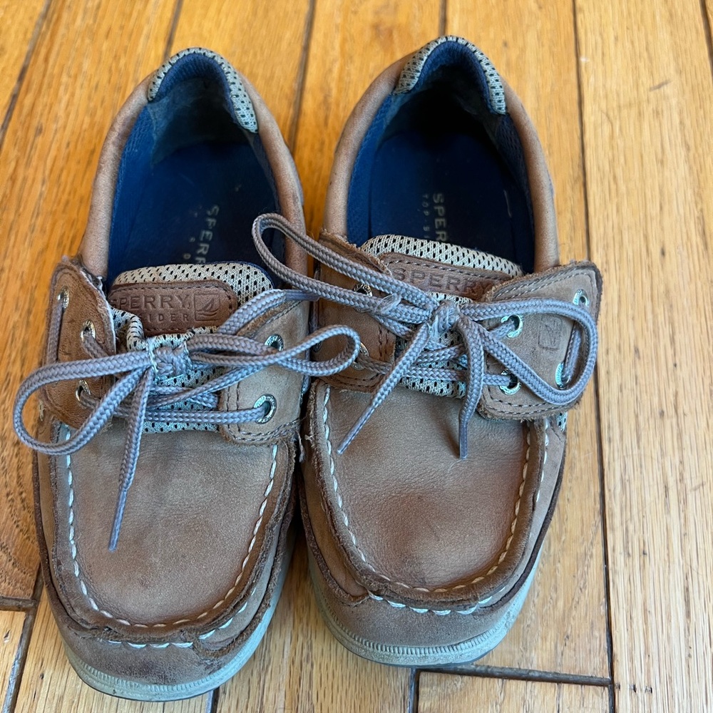 Sperry Kids Tan Moccasins